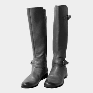 NATURALIZER N5 comfort tall boots, Jodee, leather, grey, excellent Womens 6